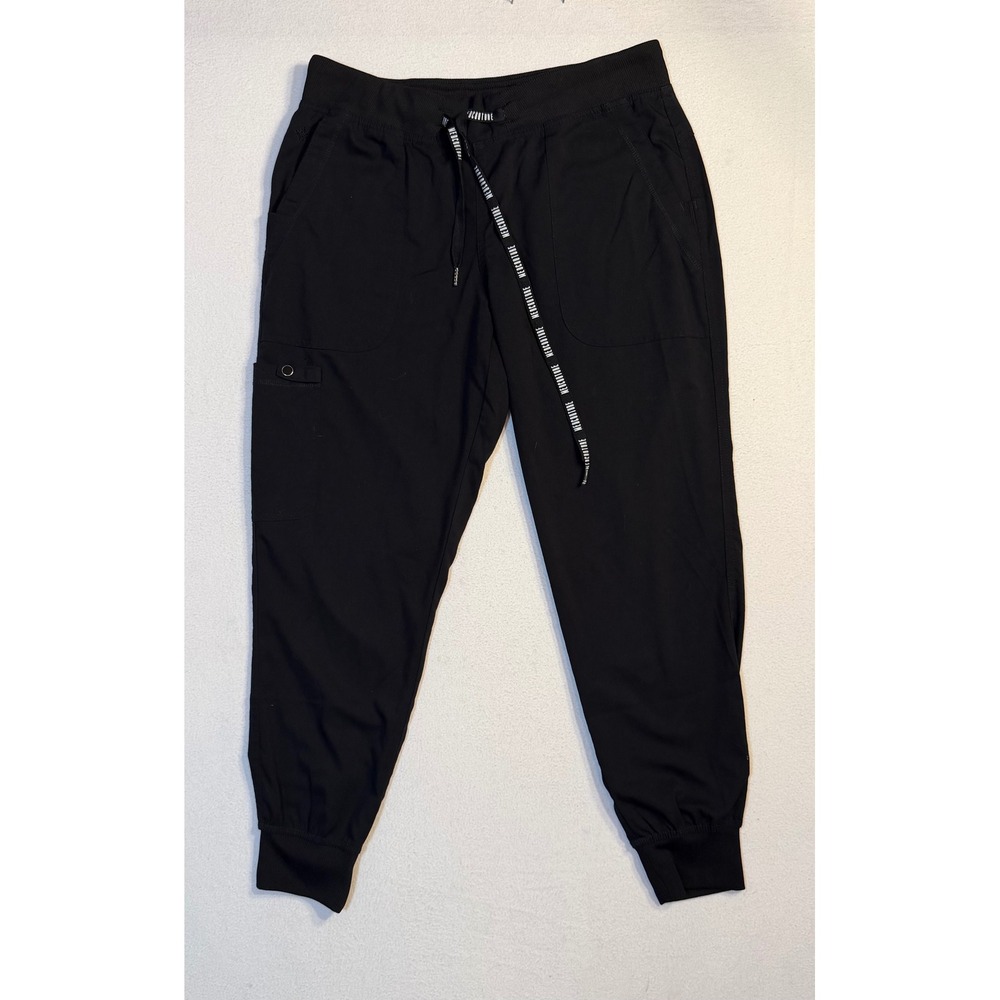 Med Couture Energy Jogger Scrub Pants Black 7710P Women Medium Petite Cargo